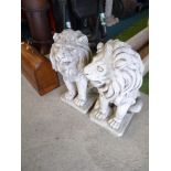 Pair of 65cm Garden lions