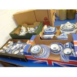 5 x boxes blue and white china