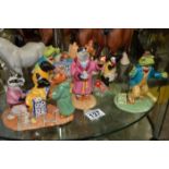 Group of five Royal Doulton wind in the willows figures