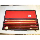 Snooker cue in case