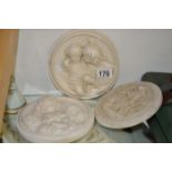 Trio of marble constitute plaques inc E W Wyen 1848