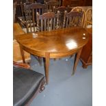 Antique Mahogany D End table