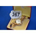 Gold ladies watch