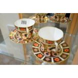 Royal Crown Derby Pairs of Imari 1128 cups and saucers