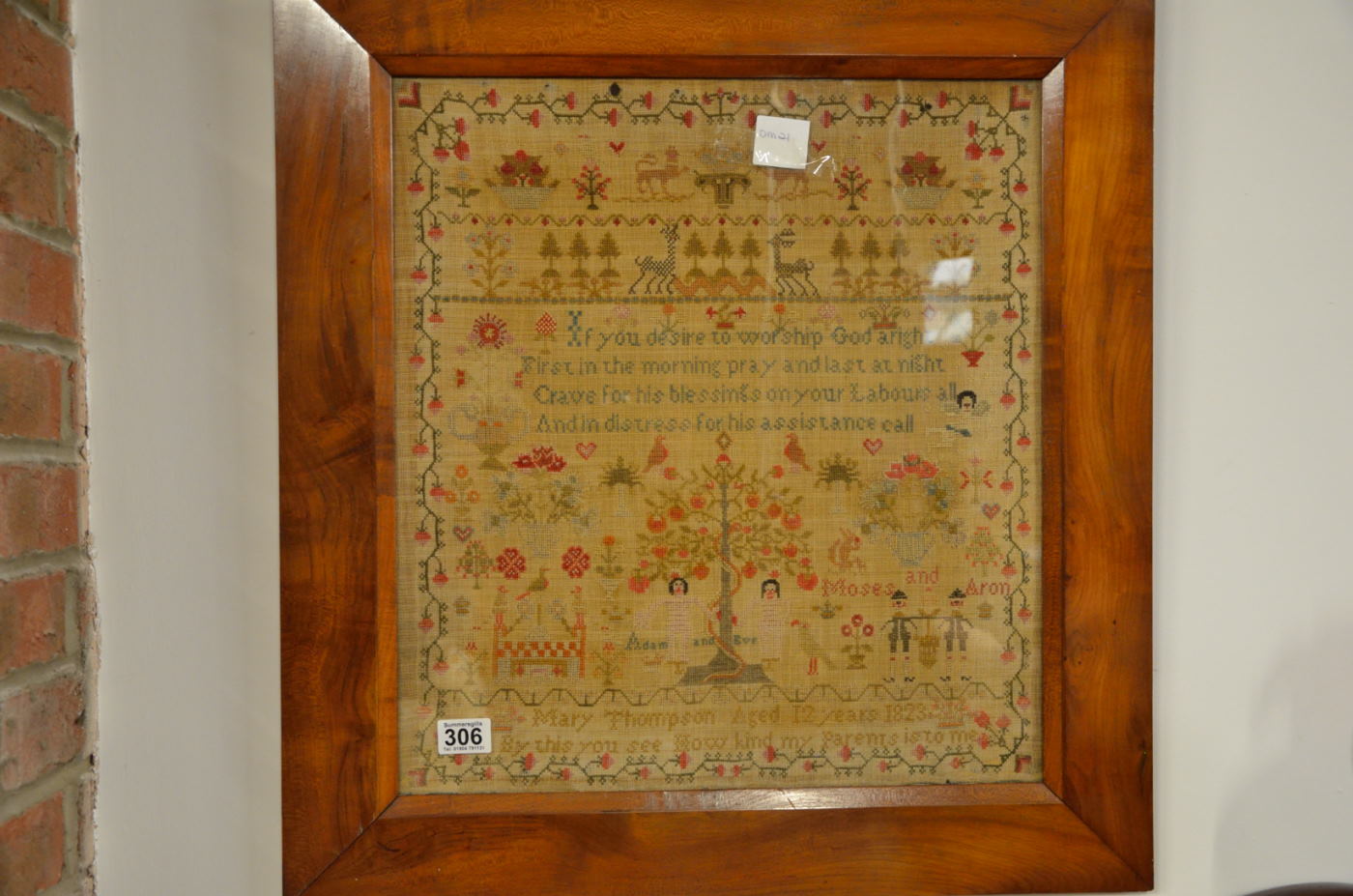 1823 framed Sampler