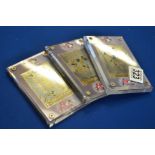 3 x 24k gold plated collectors cards