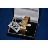 18ct gold and diamond ladies Omega watch
