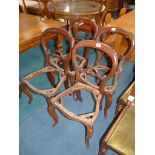 4 x Victorian dining chairs