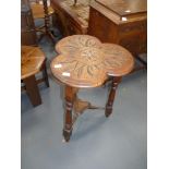 Carved Oak occasional table