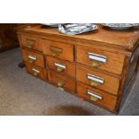 9 Drawer oak filing cabinet size 46cm long x 45cm depth x 40cm height