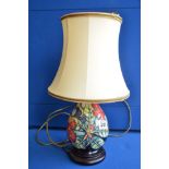 Moorcroft floral table lamp base 22cm high