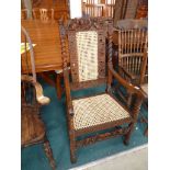 Oak carved Antique chair