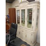 Cream painted display cabinet