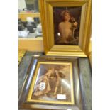 Pair of antique Christolean pictures