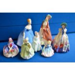Group of seven Royal Doulton Lady figurines