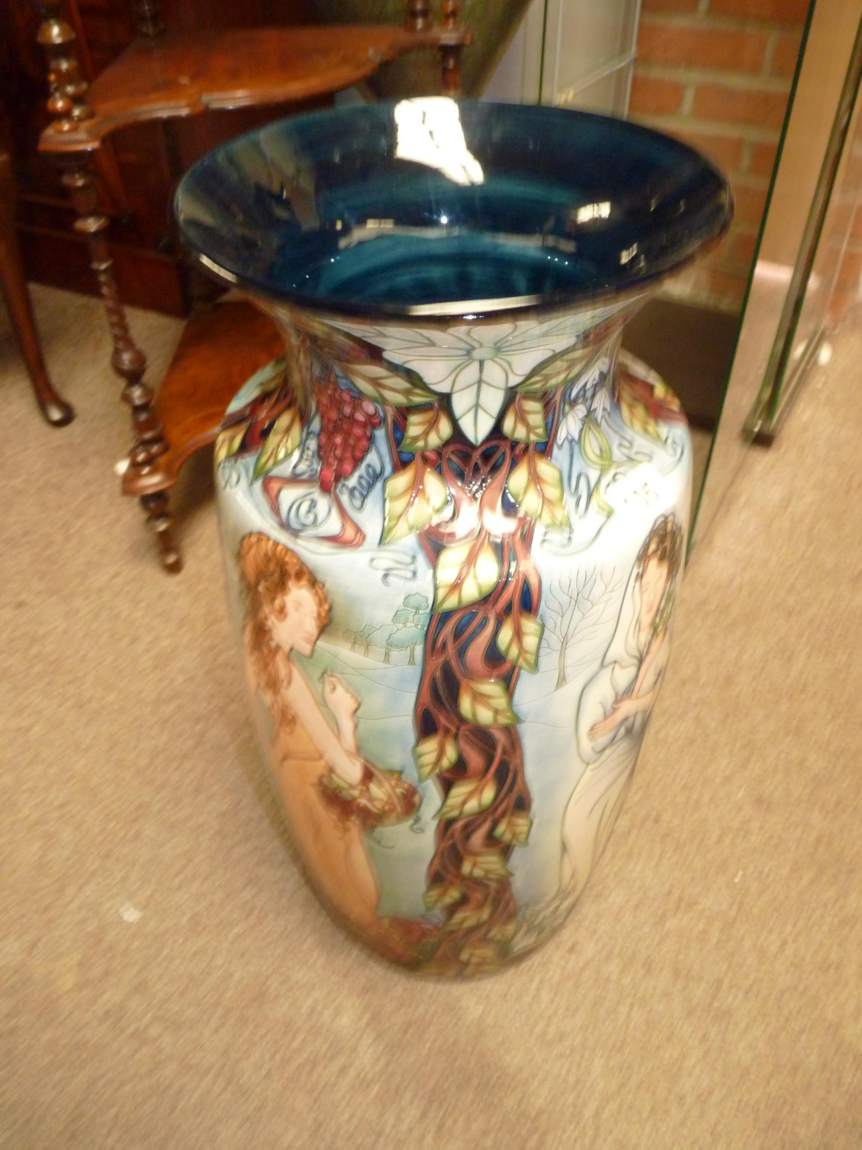 Large 65cm Moorcroft 'Belle femmes' / four seasons vase in excellent condition - Image 3 of 9