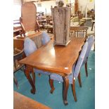 Oak dining suite and umbrella stand