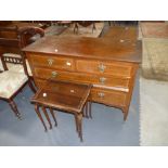 Inlaid Edwardian Mahogany chest and nest of tables
