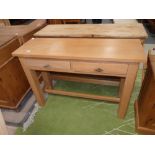 Oak console table