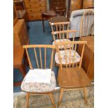 4 x Ercol dining chairs