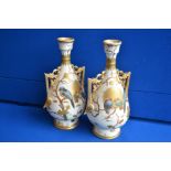 Pair of late 19th Century Royal Bonn Franz Anton Mehlem German vases