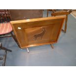 Copper 1970s style firescreen