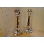 Pair of silver plated candlesticks