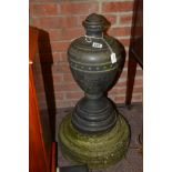 Chess piece style granite ornament