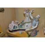Pair of Lladro porcelain figures one signed P Perez