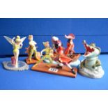 Group of Disney showcase Royal Doulton Peter Pan and Captain Hook figures
