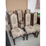 4 dining chairs and 2 carvers in oak