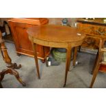 Antique fruitwood and inlaid side table