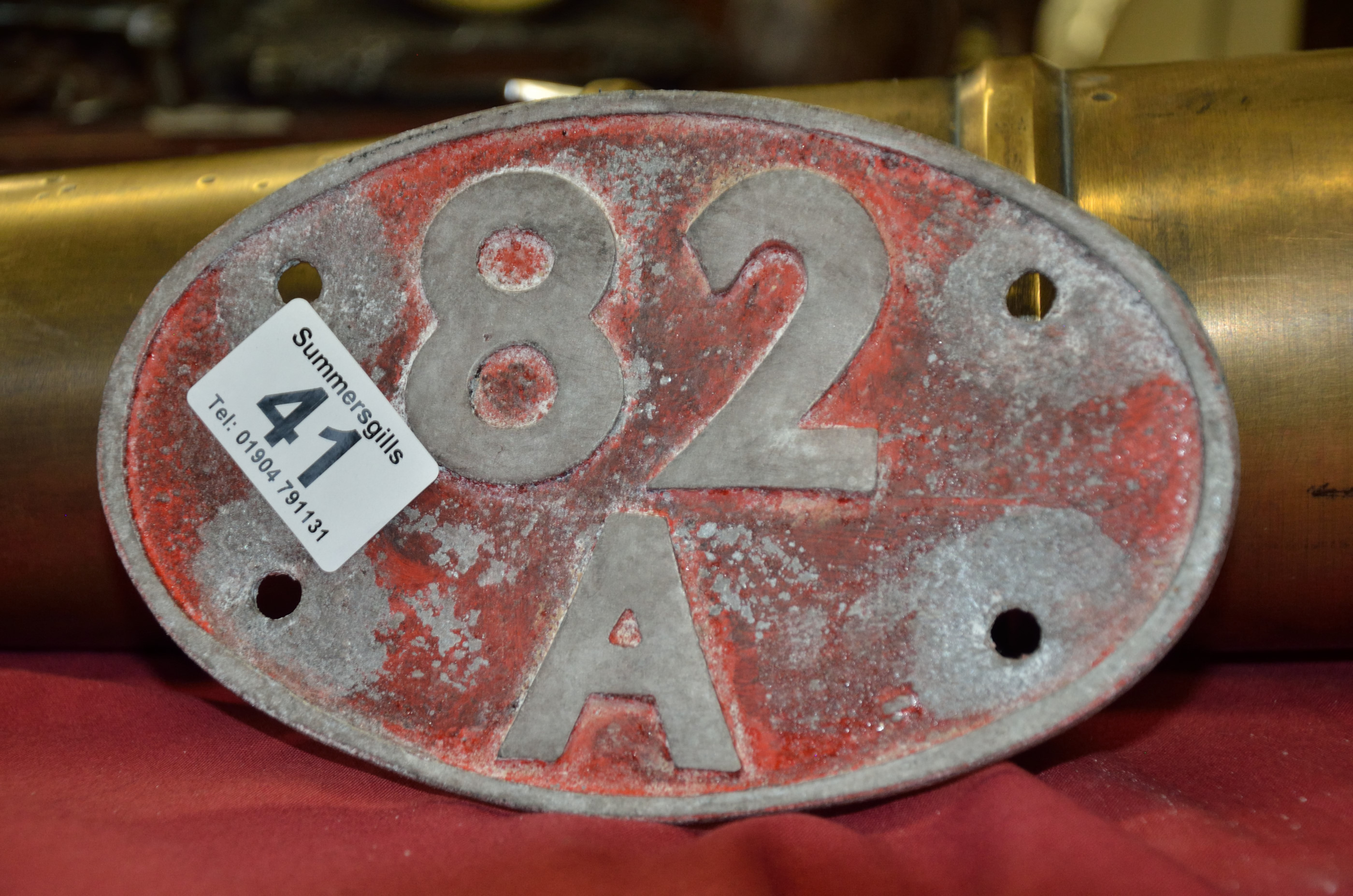 82A' Oval Railway sign