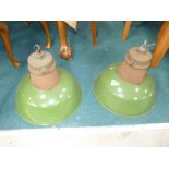 Pair of ceiling lamps