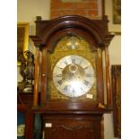 John Bagnel of Dudley 8 day brassed faced oak Grandfather clock