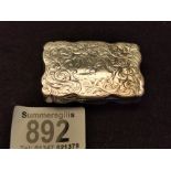 Nathaniel Mills Silver Snuff Box