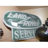 Land Rover service sign