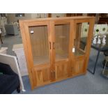 Oak display cabinet 1.4m x 0.4m