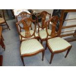 4 x mahogany dining chairs