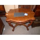 Oak Kidney-Shape Edwardian Console Table