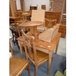 Collection of furniture incl. pine kitchen table, mirror, coffee table etc.