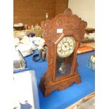 Ornate Carved Wooden Mantle/Hall Clock