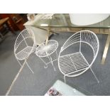 New retro style white patio set