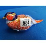 Royal Crown Derby Pheasant Paperweight (no stopper)