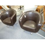 Pair of leather chairs