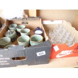 2 boxes Japanese coffee set and glassware