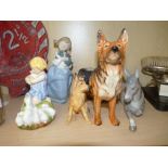 Doulton 'My Favourite' figure, Goebel and Nao figures