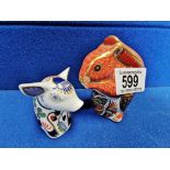 Royal Crown Derby Squirrel & Piglet Paperweights