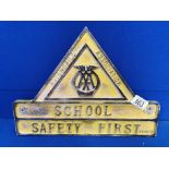 Alloy AA Automobile Association School Safety Sign