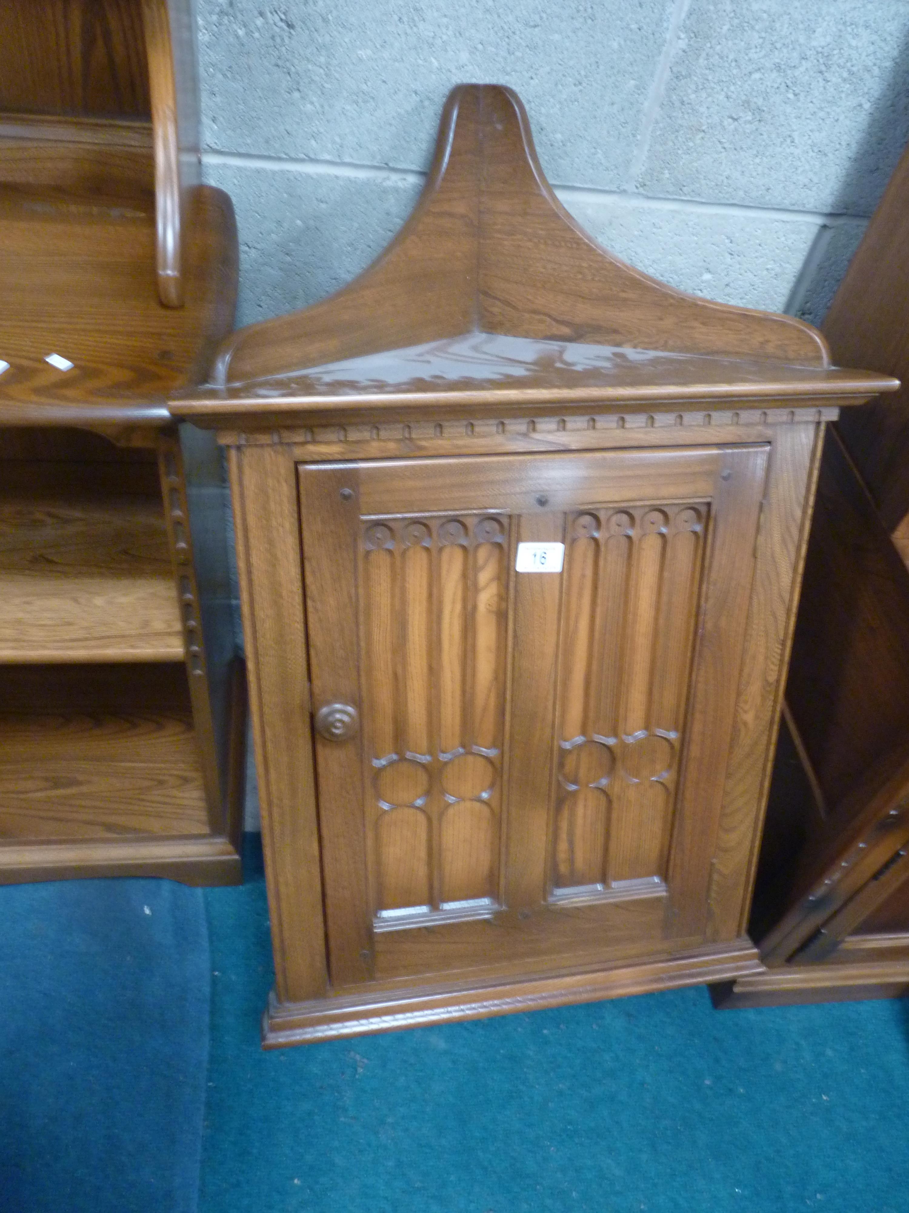 Ercol hanging corner cupboard